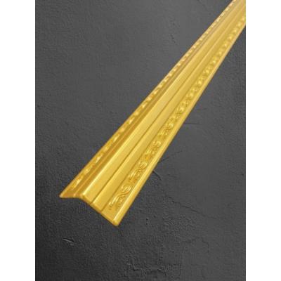 Dekoratif Poliüretan Duvar- Tavan Köşe Profili Çıtası Altın Renk (EN:4X4 CM-BOY:100 CM)- Duvar Süsü