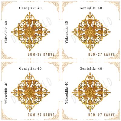 DecoGold Saray Tavan Motif (40*40) DGM-27-Kahve(4 Adet)
