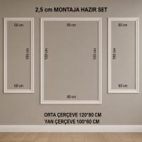 Dekoratif Boyanabilir Hazır Kesim Çerçeve Seti ( Set-303)