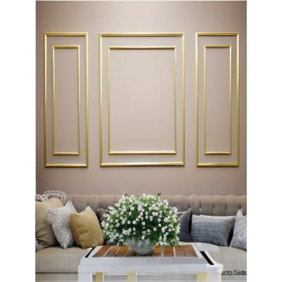 ALTIN GOLD RENK DEKORATİF POLİÜRETAN DUVAR ÇITASI 6' LI HAZIR KESİM ÇERÇEVE SETİ