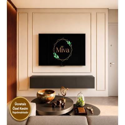Dekoratif Boyanabilir Hazır Kesim Tv Ünitesi Duvar Çıtası Seti ( Set-148)