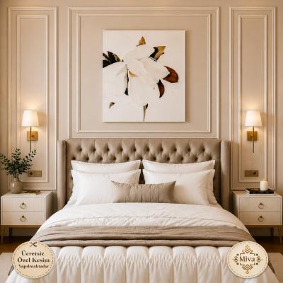 Dekoratif Boyanabilir Montaja Hazır Yatak Başlığı Duvar Çıtası Tasarımı (SET-620)