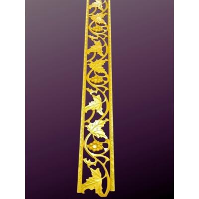 Dekoratif Poliüretan Duvar- Tavan Çıta Alın Bordürü -Renk : Altın (EN:10 CM-BOY:100 CM)-Duvar Süsü