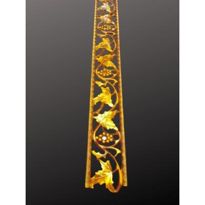 Dekoratif Poliüretan Duvar- Tavan Çıta Alın Bordürü -Renk : Kahve Eskitme (EN:10 CM-BOY:100 CM)-Duvar Süsü