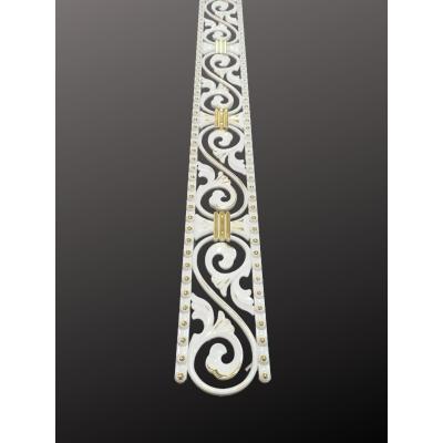 Dekoratif Poliüretan Duvar- Tavan Çıta Bordürü -Renk : Beyaz Altın (EN:10 CM-BOY:100 CM)-Duvar Süsü