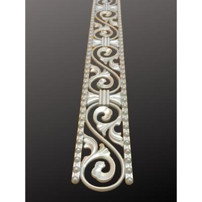 Dekoratif Poliüretan Duvar- Tavan Çıta Bordürü -Renk : Gümüş (EN:10 CM-BOY:100 CM)-Duvar Süsü