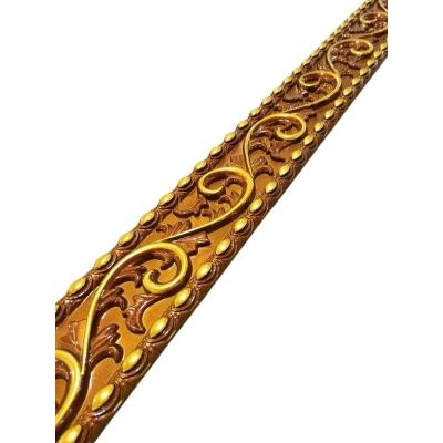 Dekoratif Poliüretan Saray Duvar&Tavan Çıta Bordürü -Kahve Eskitme (EN:10 CM-BOY:100 CM)-Duvar Süsü