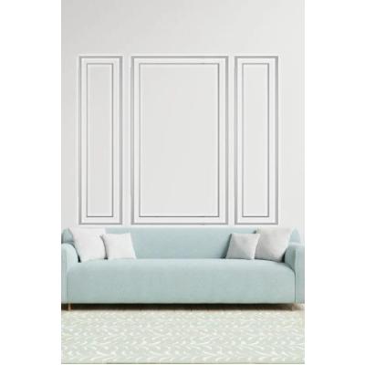 EKORATİF BOYANABİLİR POLİÜRETAN DUVAR ÇITASI - 3 ADET İÇ İÇE HAZIR KESİM ÇERÇEVE SETİ